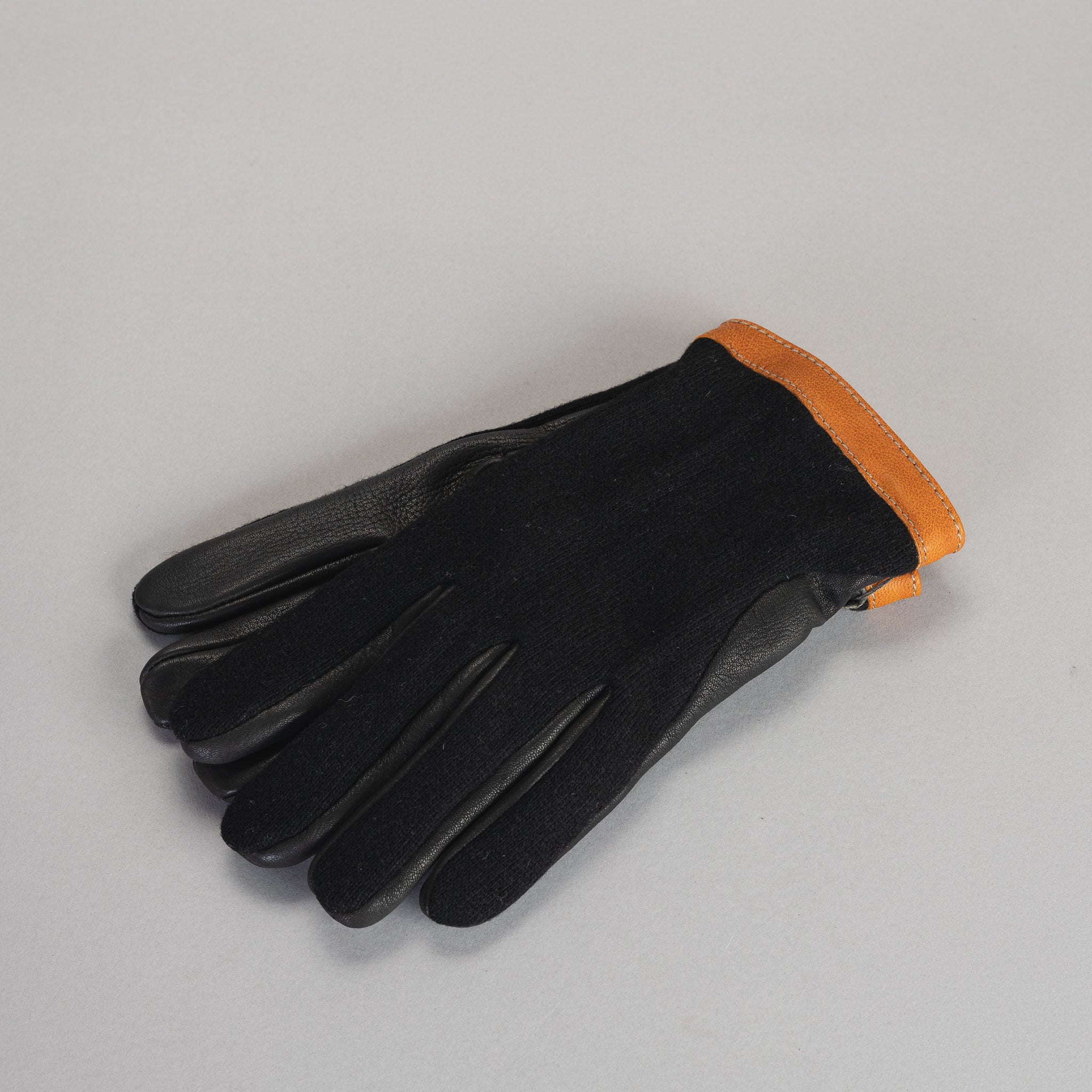 Gloves Deerskin WoolTricot - BLACK