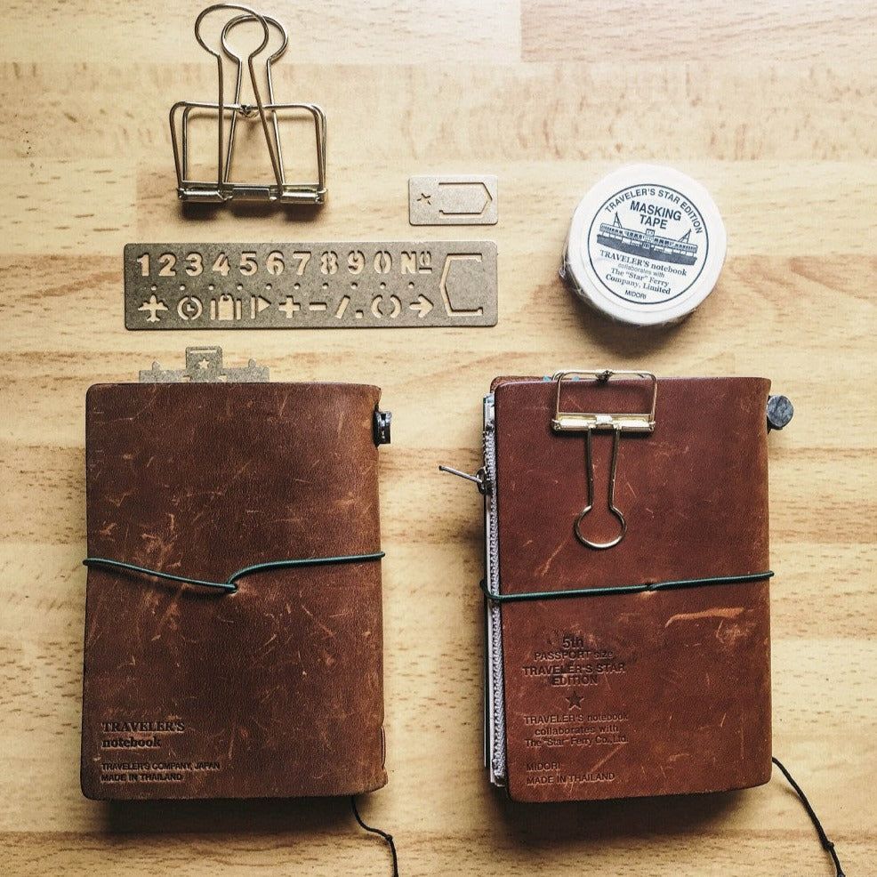 Traveler's Notebook Passport | Leather, Initials – PROPERTY OF