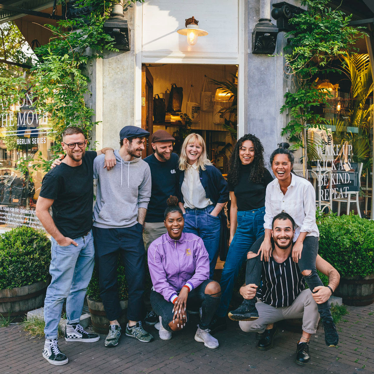 The Property Of... team in front of our shop on Herenstraat, Amsterdam
