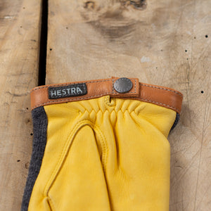 Gloves Deerskin WoolTricot - CHARCOAL YELLOW